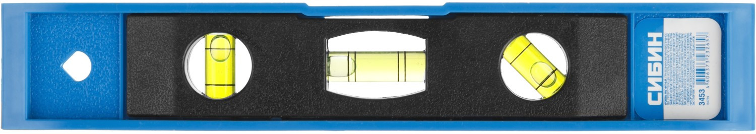 СИБИН МИНИ, 230 мм, магнитный пластмассовый уровень (3453)