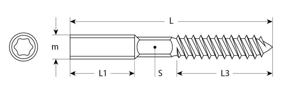 ЗУБР М8 x 60 мм, сантехническая шпилька, 1800 шт (37870-08-060-1800)